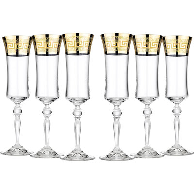 6 oz Ensemble de flûtes en verre
