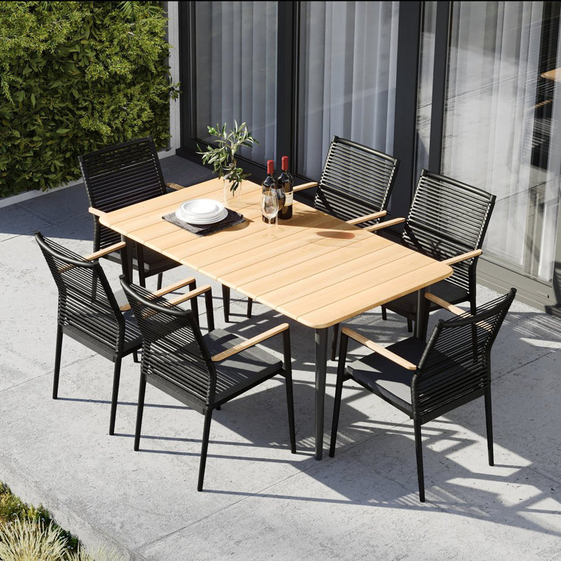 Metzger 6 Seater Dining Set with Cushions