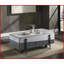 Gris et gris Table basse blanche à plateau relevable ultra-brillant avec rangement caché pour le salon, capacité de 70 lb