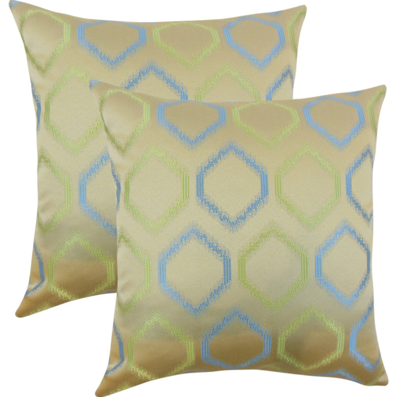 Coussin décoratif géométrique , Bleu