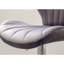Siège contemporain pivotant et rembourré gris avec rembourrage confortable, ligne verticale, repose-pieds à l'apparence de 2 - revêtement doux, réglable en hauteur, rotation à 360 °, pour-1564567026
