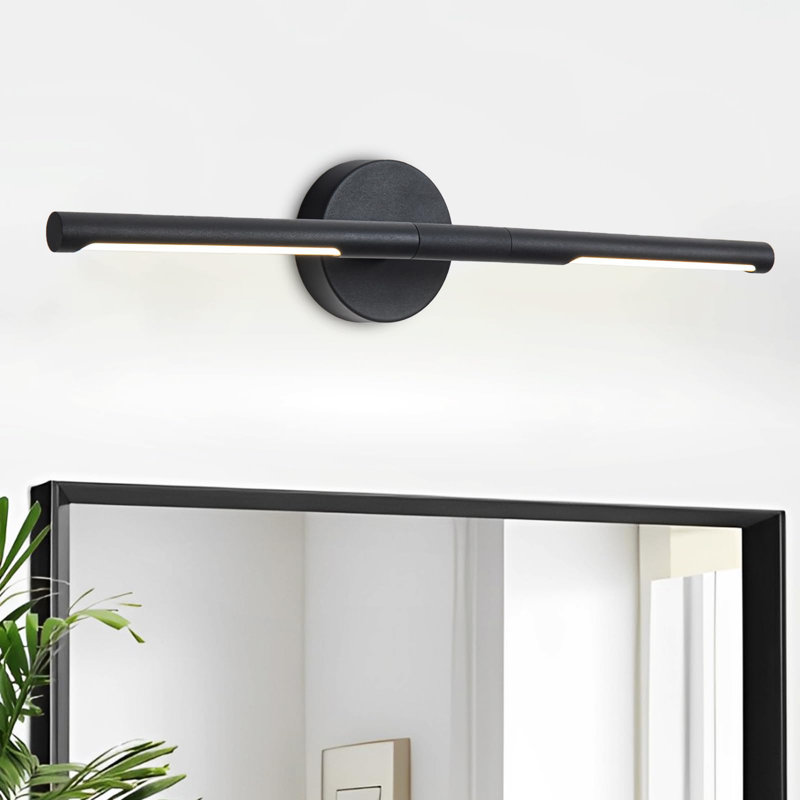 Salween 24" Modern Dimmable LED 18W 360° Rotatable Bathroom Vanity Light, Black