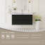Meuble-lavabo mural peu encombrant avec lavabo en résine intégré et tiroirs à fermeture en douceur