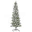 Arbre de Noël artificiel pin illuminé enneigé 6 pi avec branches réalistes et 394 pointes
