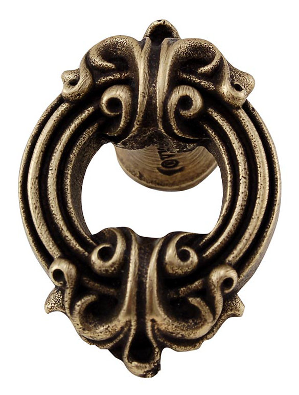 Sforza Novelty Knob, Antique Brass, 1.75" H x 1.25" W x 1.125" D