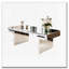Table basse rectangulaire avec miroir