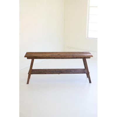 RECLAIMED WOOD CONSOLE WITH LOWER SHELF