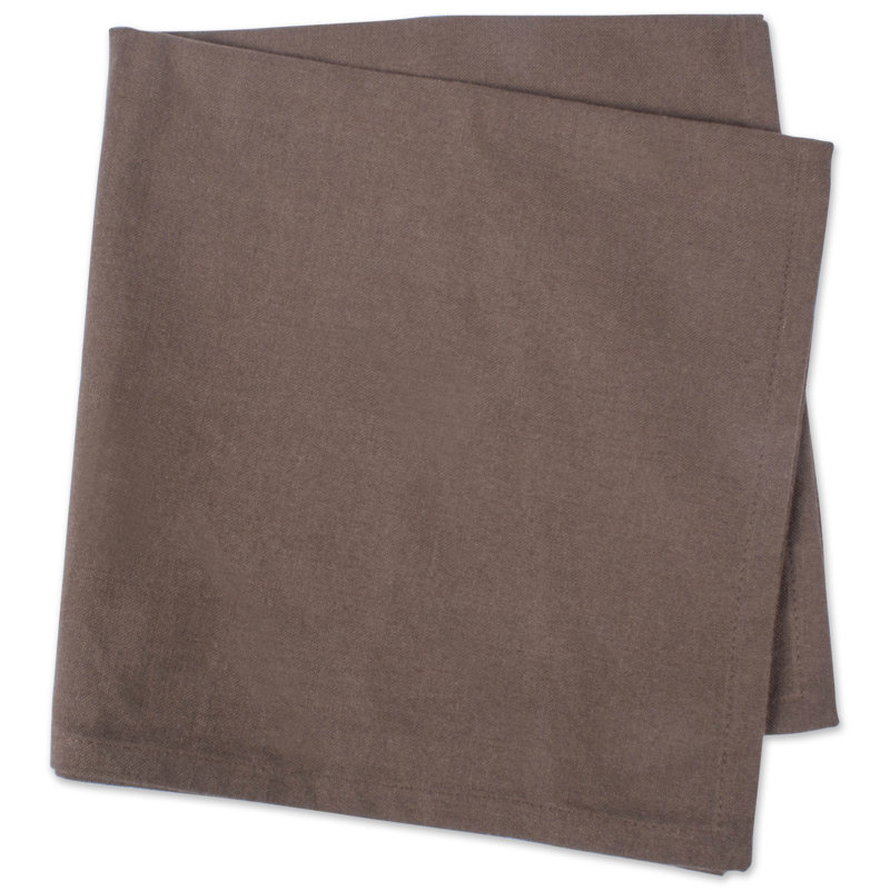 Scheffler Cotton Blend Square Napkin, Dark Brown
