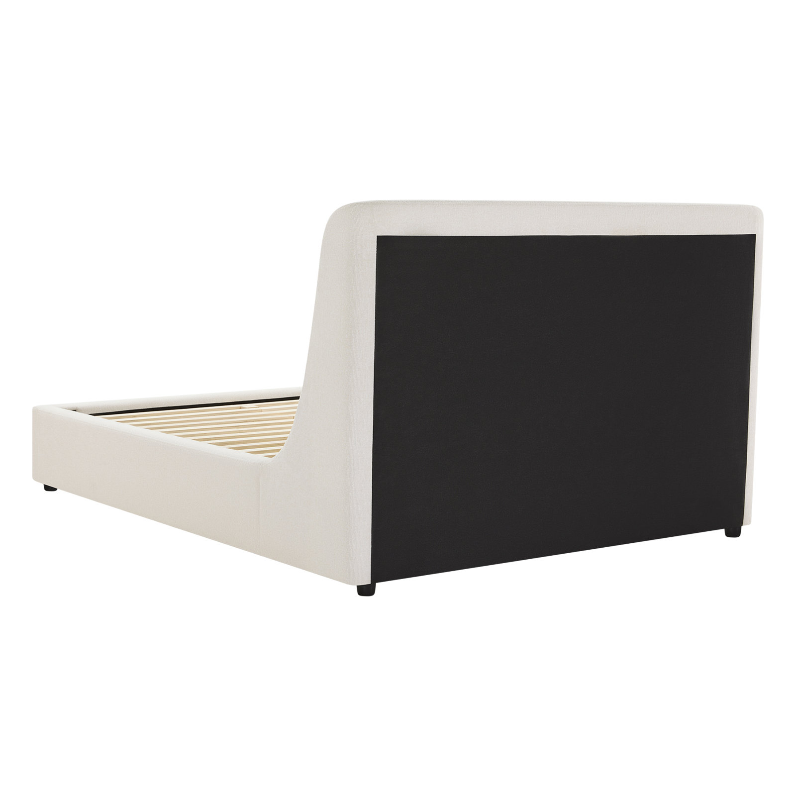 Becki Owens for Joss & Main Wingback Upholstered Platform Bed, Ojai Lace Performance Textured Weave, Queen