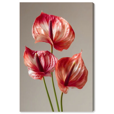 Crimson Silk Veins II Print by Oliver Gal