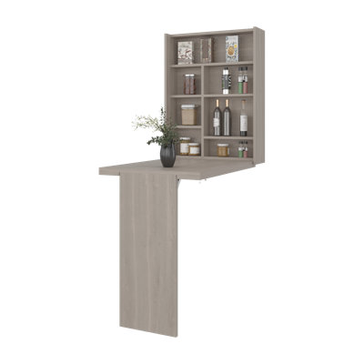 Dalton Foldable Floating Desk with 7 Shelf Divisions by Millwood Pines