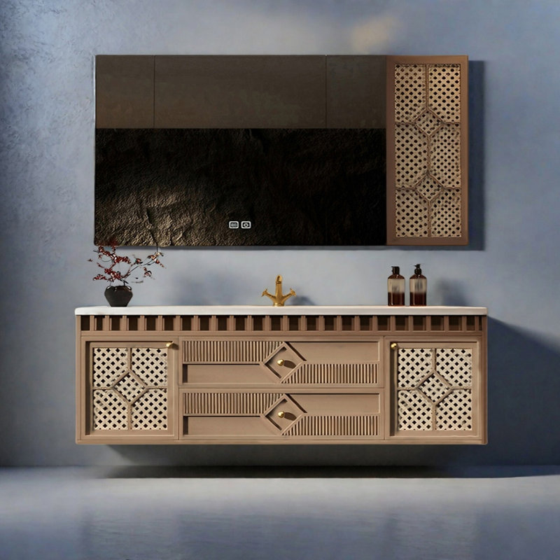 Armoire de salle de bain style français, L 55,11 po