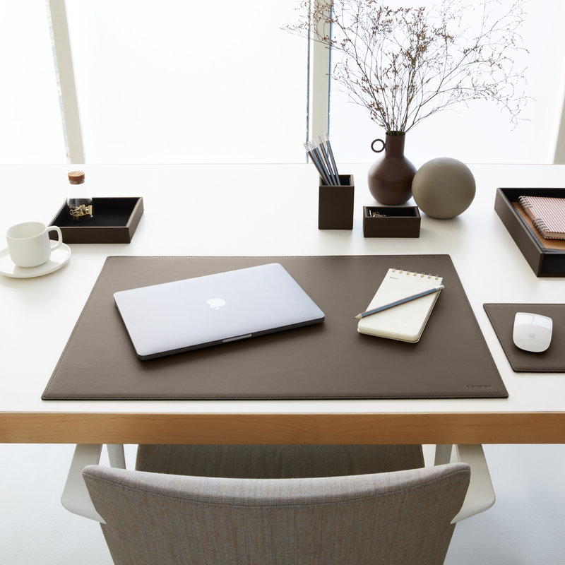 Amirra Leather Paper Organiser, Taupe Grey