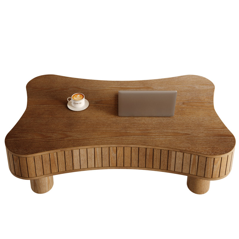 Table basse à plateau relevable de 42 po de longueur, 27 po de largeur, rangement caché, relevage hydraulique, 360 coins arrondis, configuration en 5 minutes, conception américaine pour le salon, bordures à panneaux cannelés, assemblage rapide,