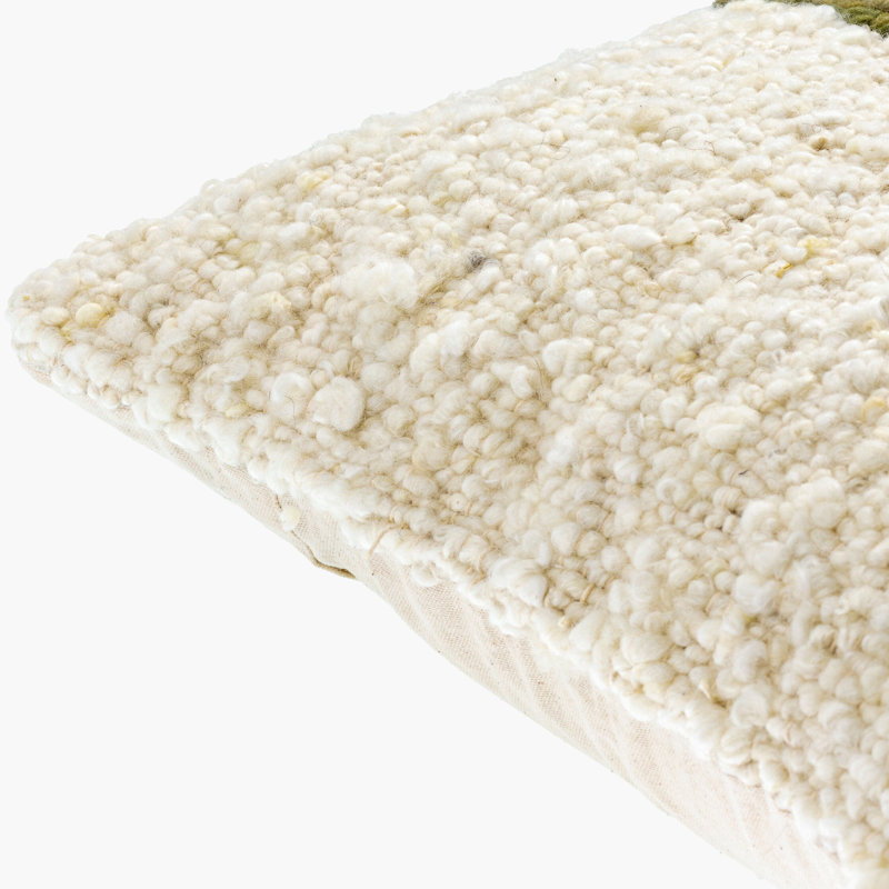 Coussin Alivia, 18 po x 18 po, Vert olive, Polyester/ Bourre en polyester