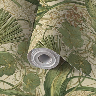 Papier peint auto-adhésif adhésif et amovible pour jardin Tropical, 17,7 po x 118 po