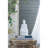 5.5X4.7X11.8" White Sitting Buddha Figure