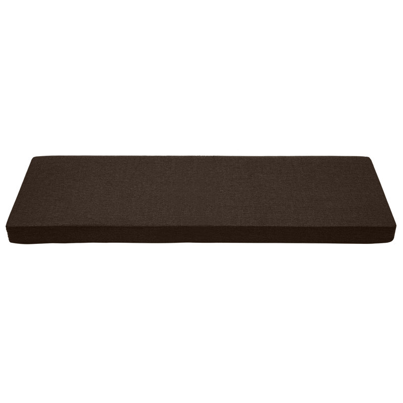 Outdoor Bench Seat Cushion, Dark Brown, 60" x 18"