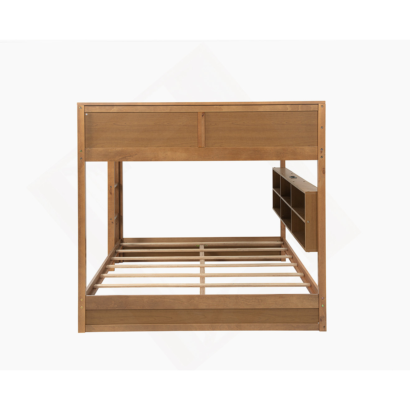 Foundry Select Queen Over Queen Bunk Bed With Built-In Storage Cabinets ...