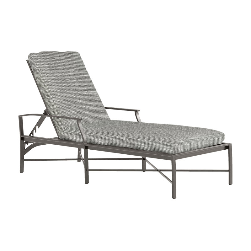 Monaco Aluminum Chaise - Slate Gray, Rollo Silver InsideOut® Linen, Welt, Slate Gray