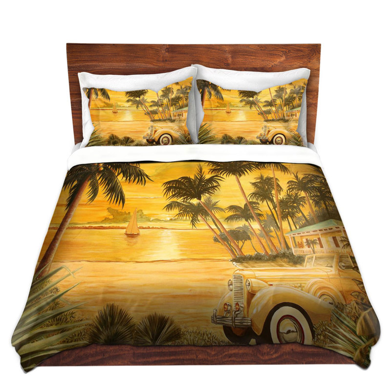 Ensemble de housse de couette en microfibre DiaNoche par Mark Watts - Tropical Getaway