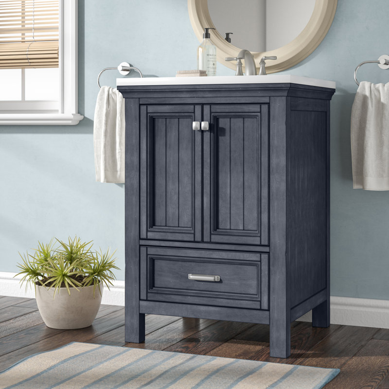 Melgar 24'' Single Bathroom Vanity Base Only, Harbor Blue
