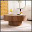 Table basse ronde en bois 30,51 pouces