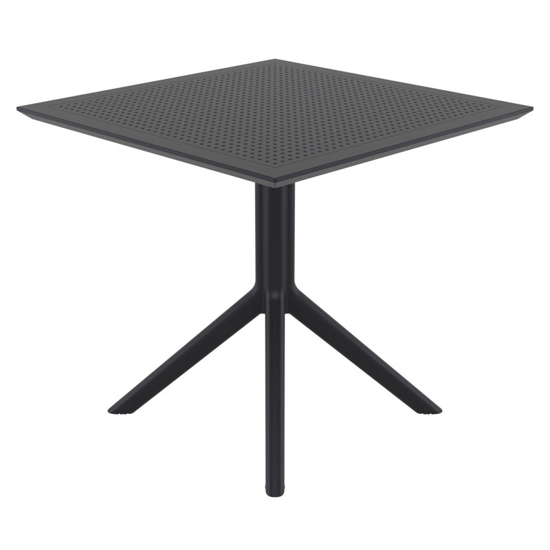 Table de salle à manger Farrah, Noir, noir, noir, noir, 31.5'' W x 31.5'' L x 29.5'' H, Non
