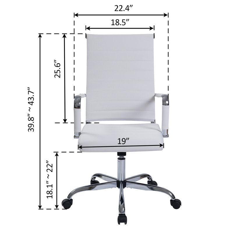 Fauteuil de conférence Aimee-Jayne, Blanc