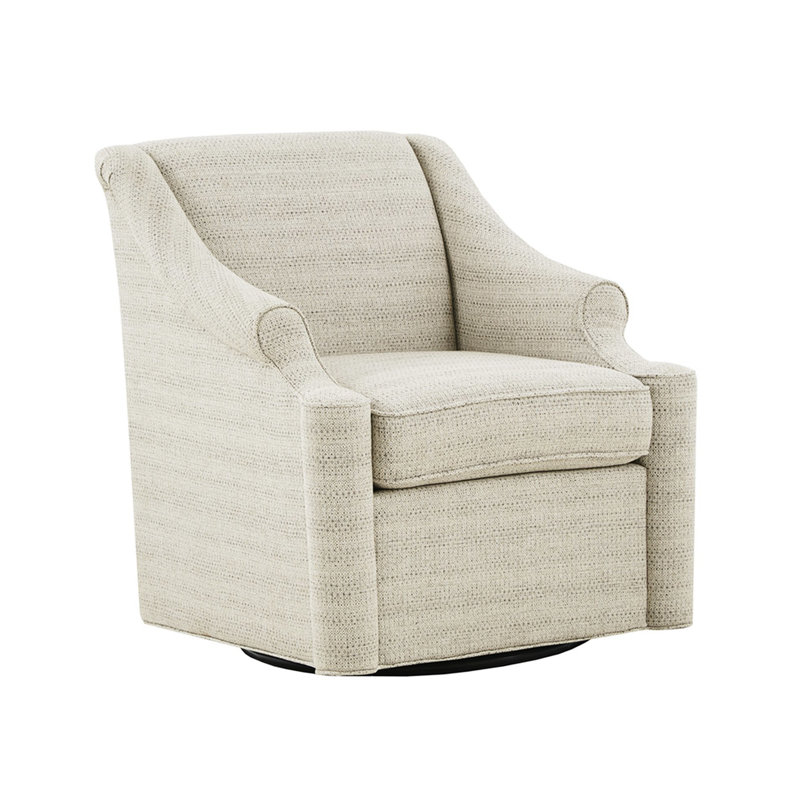 29,85 po Fauteuil oscillant large brun clair avec fauteuil en bois massif et coussin à 360 degrés