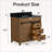 Aldiana 36'' Sliding Barn Door Freestanding Single Bathroom Vanity with Sintered Stone Top