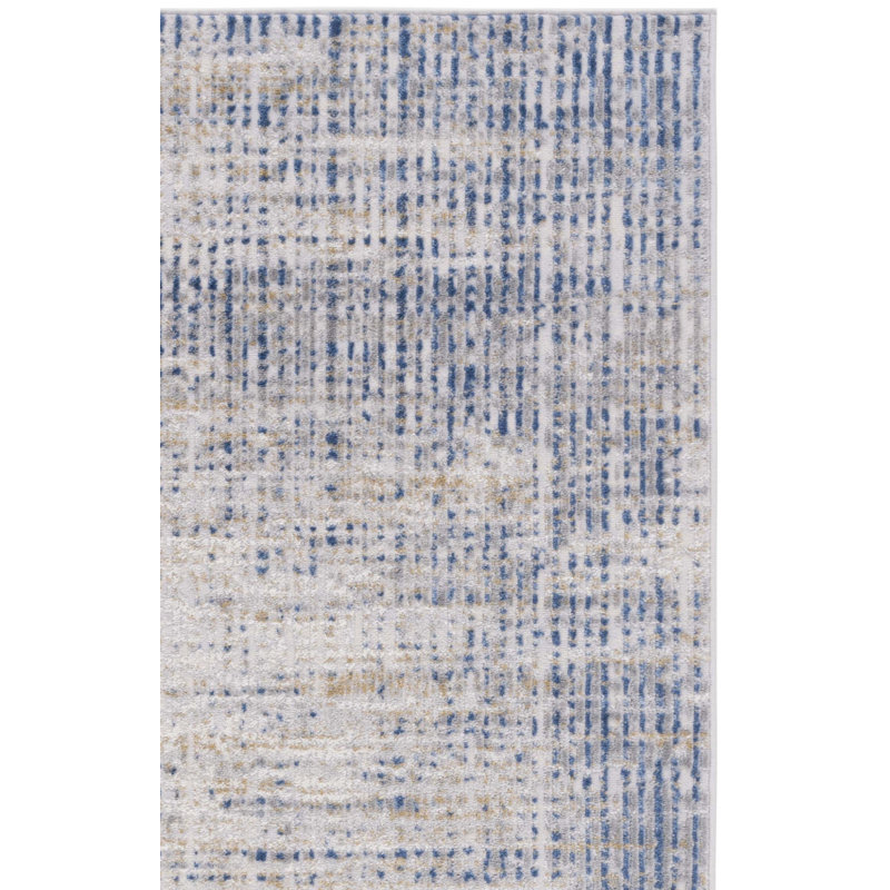 Tapis beige / bleu Palma 356, Carré 6 pi 7 po