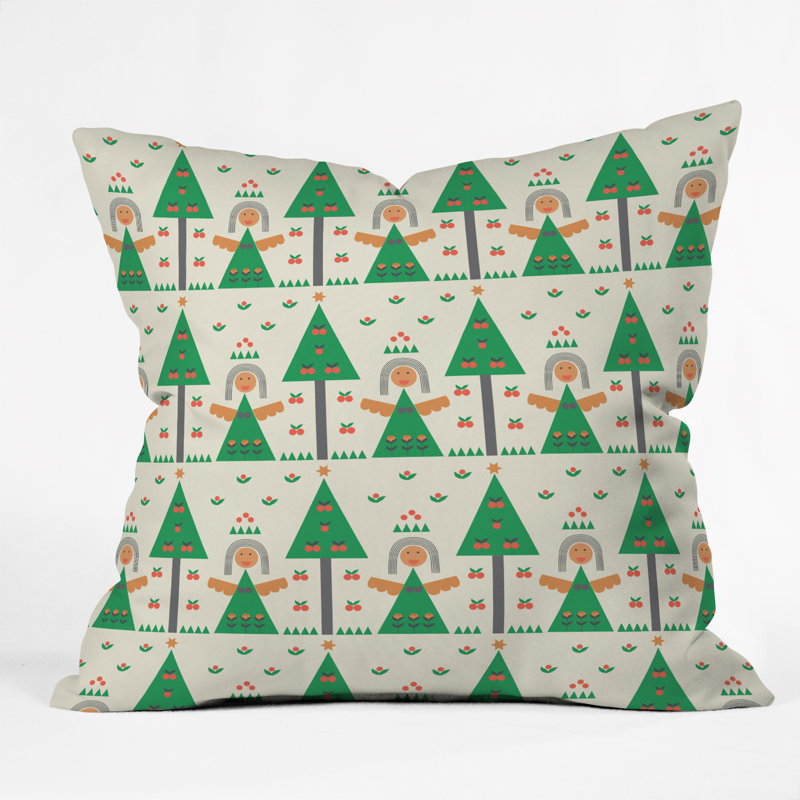 Coussin Gabriela Lario, 16 po x 16 po, Vert