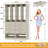 47.2” Freestanding Wardrobe Partition Closet System With 6 Drawers, Organizer Modular With Shoe Shelf-1529552364