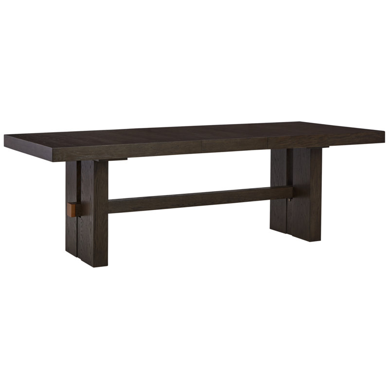 Contemporary Burkhaus Dark Brown Oak Extendable Dining Table
