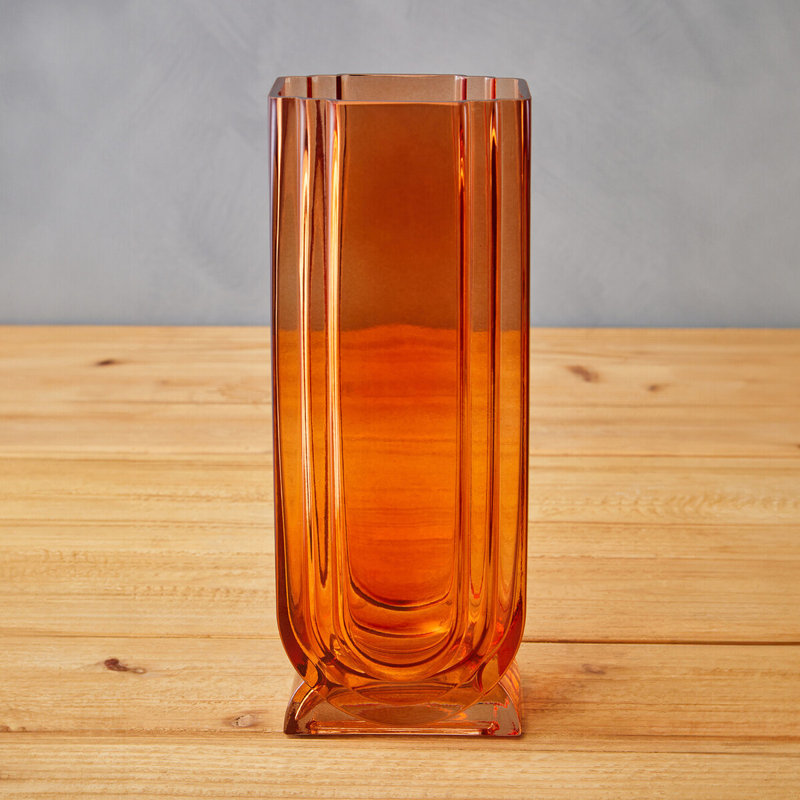 Herriman Glass Table Vase, Orange