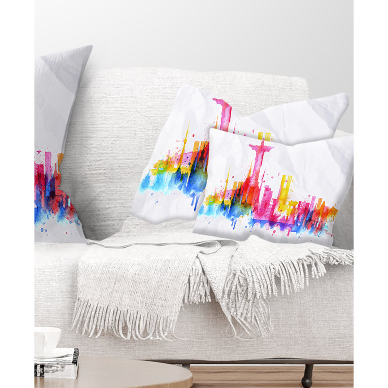 Coussin lombaire à horizon cityscape rio de janeiro