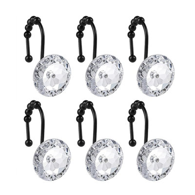 12 PCS Anneaux de rideau de douche pour rideaux de douche. Convient pour la salle de bain, la cuisine, la chambre à coucher, le bureau et le jardin pour suspendre des serviettes, des ustensiles de cuisine et des vêtements