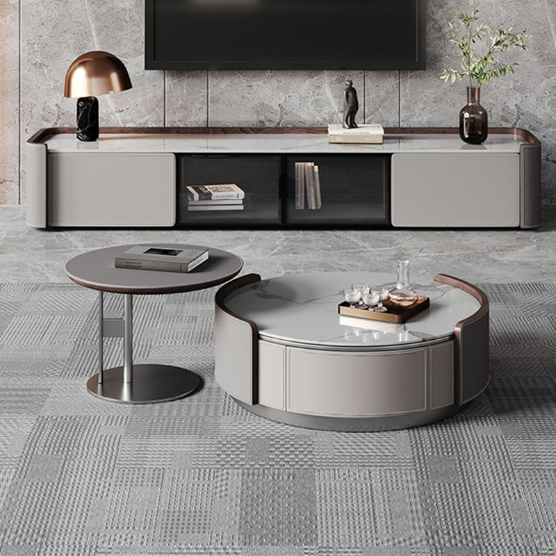Table basse ronde, H 11,8 po x L 35,4 po x l 35,4 po
