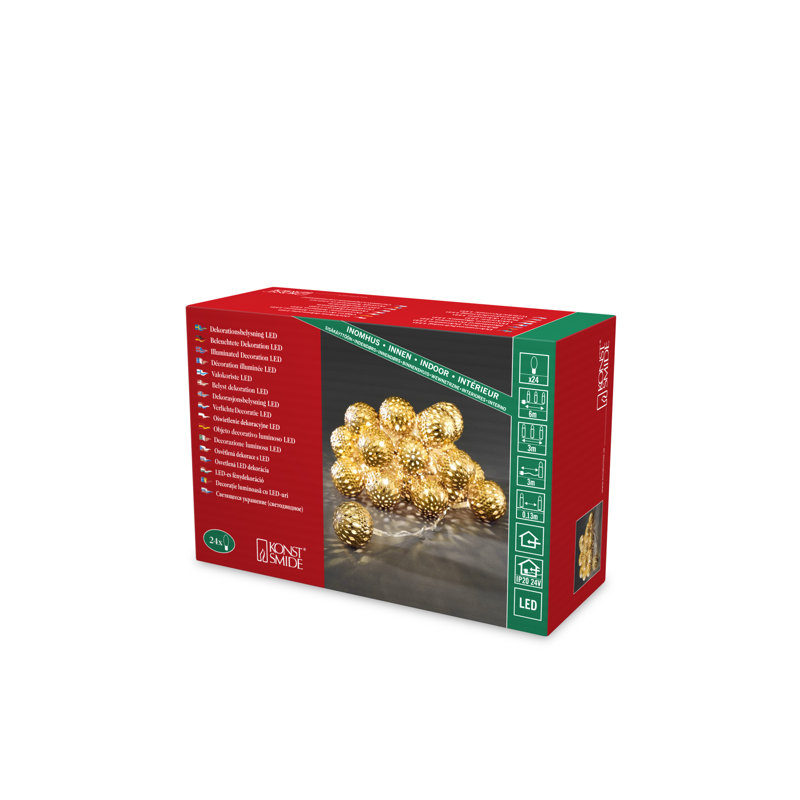 Morrocan Style 3M LED 24 - String Lights, Gold