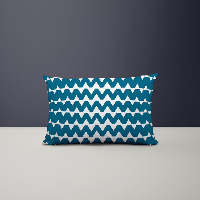 Housse et insert de coussin rectangulaire en polyester pour l'intérieur et l'extérieur, Turquoise
