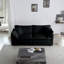 Canapé modulaire extra profond, 3 pièces pour le salon, moderne surdimensionné avec siège et simple chenille noire, canapé modulaire de qualité, look