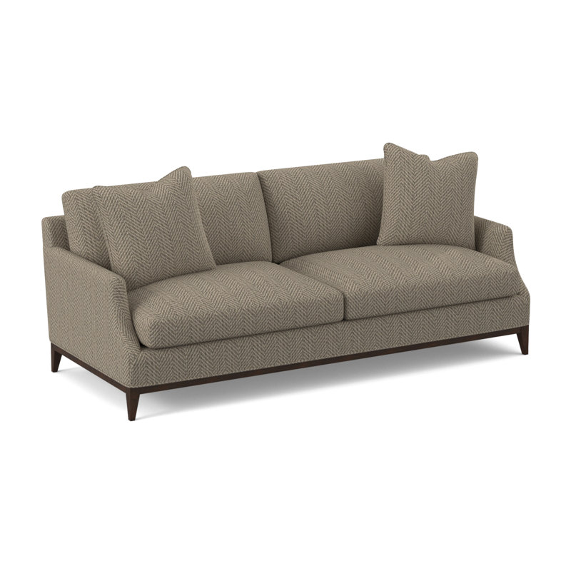 Porter Sofa, American Walnut, Filigree Ivory 100% Polyester