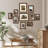 Picture Frames Collage Wall Decor, 10 Pack Photo Frame Set For Wall Gallery Decor-Farmhouse Wood Photo Display 8X10 Or 5X7 With Mat Or 4X6 Without Mat For Wall Mounting Or Tabletop-Rust Brown