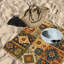 1 serviette de plage de style marocain rétro, grande microfibre absorbante pour, voyage, camping, pique-nique, décoration intérieure