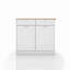 Armoire de cuisine avec dispositif de sécurité anti-basculement et 2 tiroirs-141413126