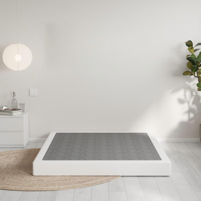 Full Box Spring, 4 Inch Low Profile Full Size Bed Base, 2500 Lbs Heavy Duty Metal Mattress Foundation With Fabric Cover, Easy Assembly