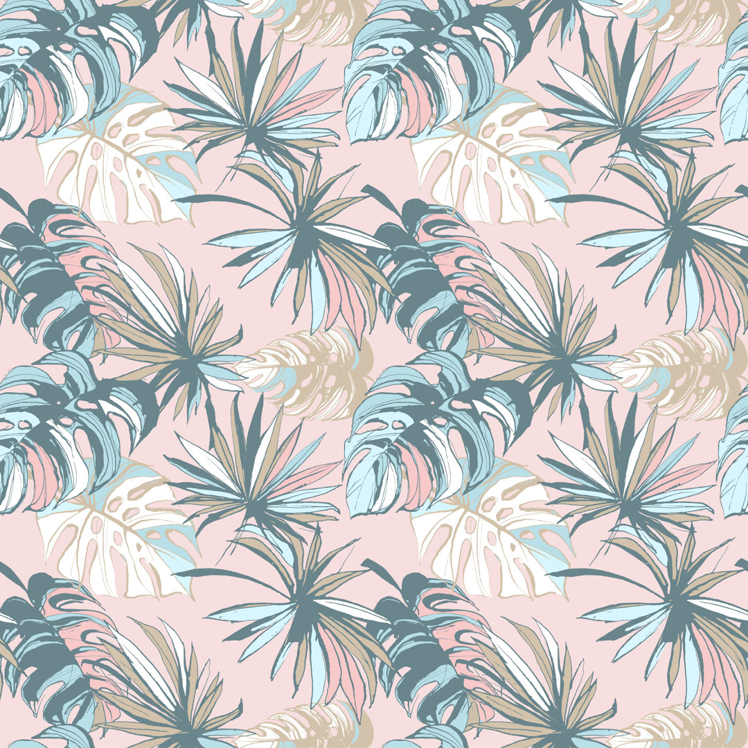Tropical Palm Leaves by Sv_sunny - Wrapped Canvas Print