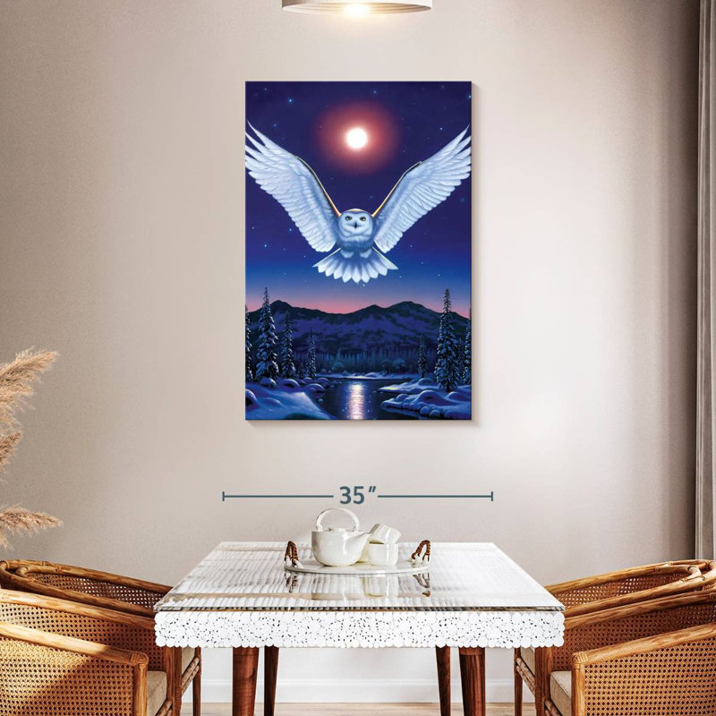 Brampt Moonlit Night Owl, 45" H x 30" W