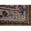 Tapis bleu marine / bleu / beige en laine noué à la main de conception unique 9 pi x 11 pi 9 po
